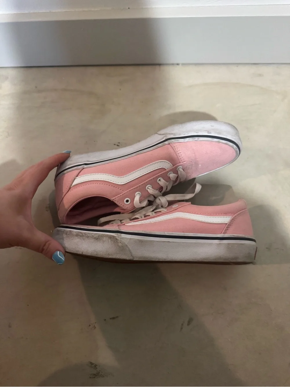 Pink & White Vans Size Girls 4.5 Used Condition Y2K Girly